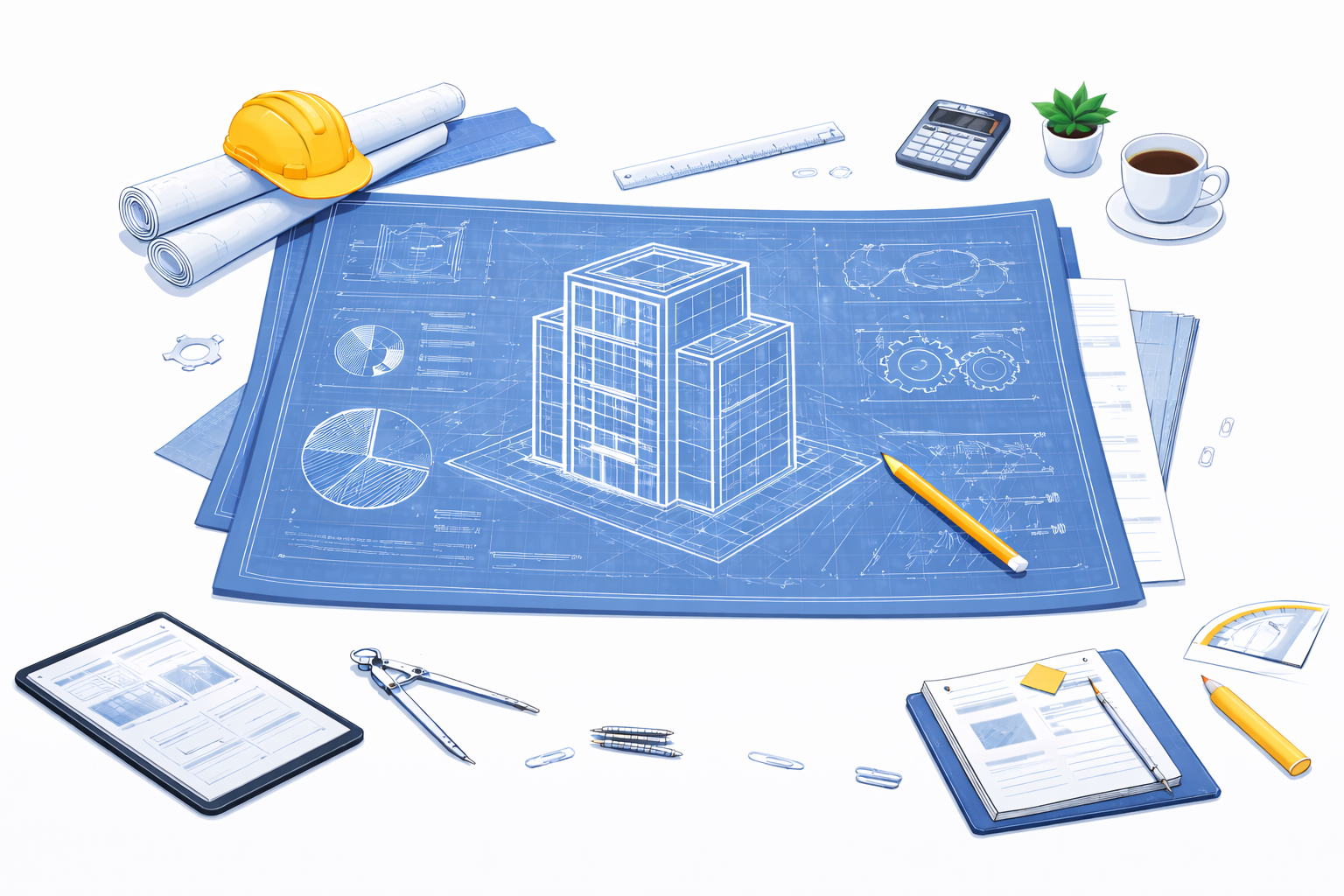 Operations blueprint illustration