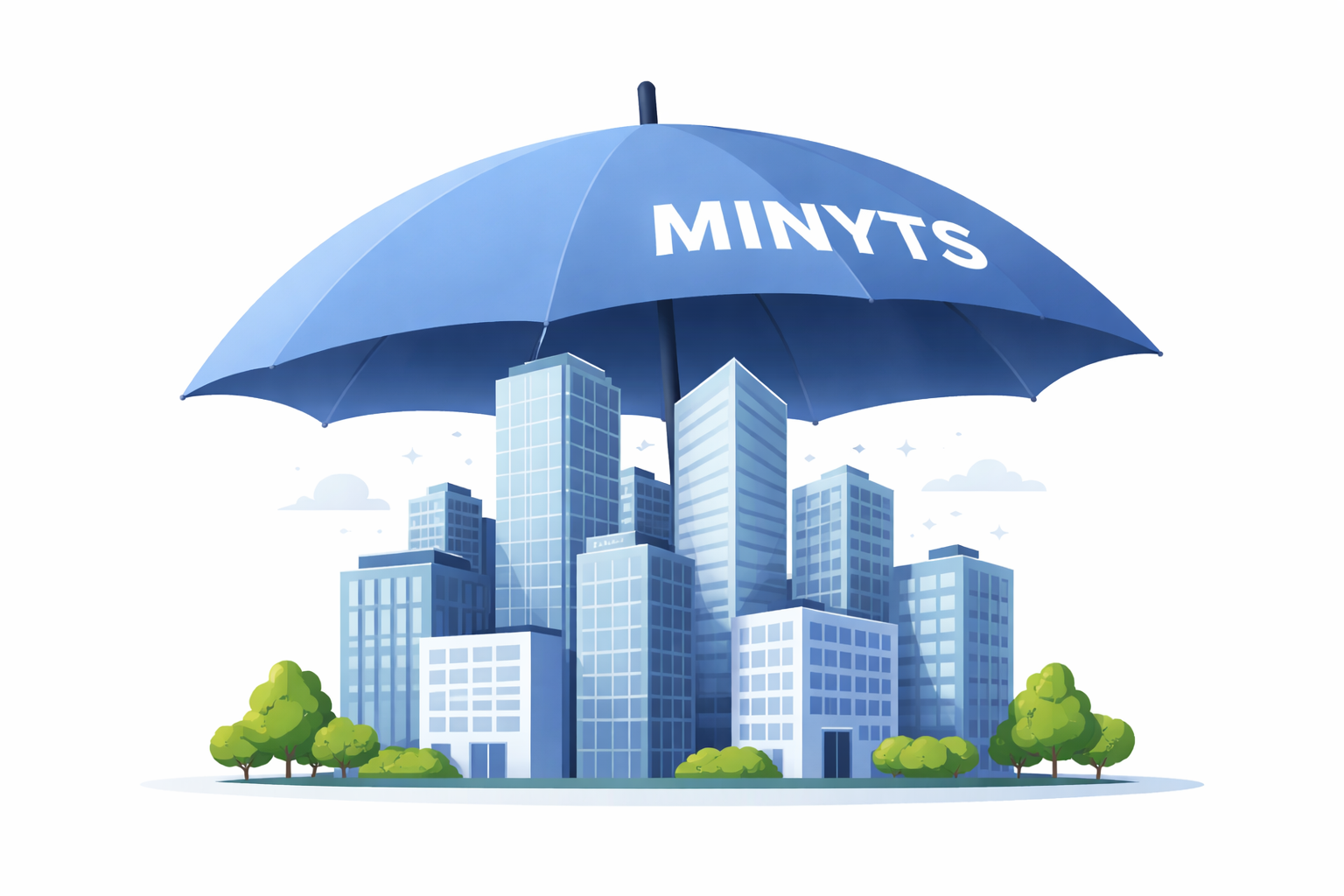 Minyts umbrella illustration